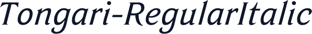 Tongari-RegularItalic