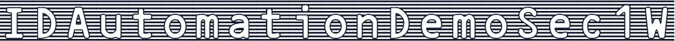 IDAutomationDemoSec1W