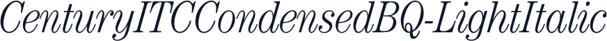 CenturyITCCondensedBQ-LightItalic