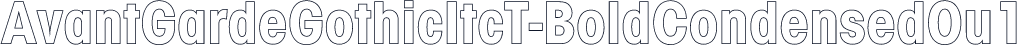 AvantGardeGothicItcT-BoldCondensedOu1
