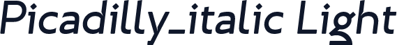 Picadilly_italic Light
