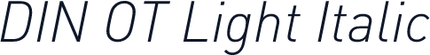 DIN OT Light Italic