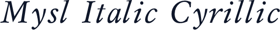 Mysl Italic Cyrillic