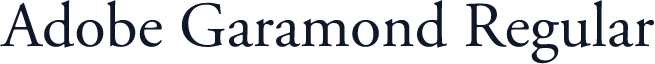 Adobe Garamond Regular