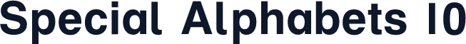 Special Alphabets 10