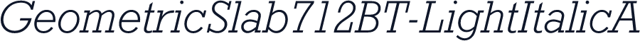 GeometricSlab712BT-LightItalicA