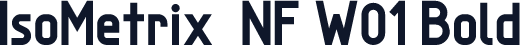 IsoMetrix  NF W01 Bold