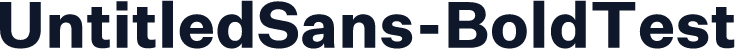 UntitledSans-BoldTest