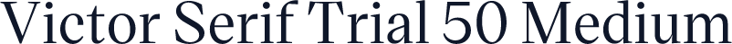 Victor Serif Trial 50 Medium