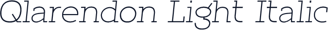 Qlarendon Light Italic