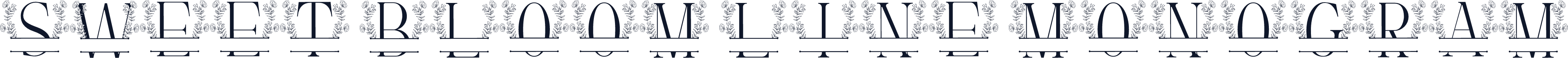 Sweet Bloom Line Monogram