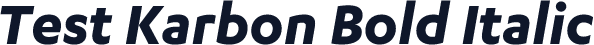 Test Karbon Bold Italic