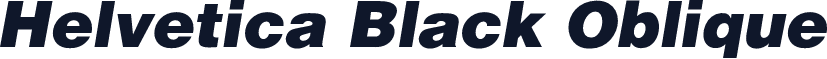 Helvetica Black Oblique