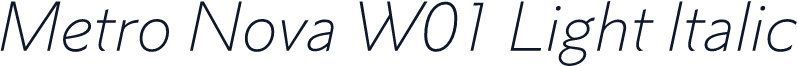 Metro Nova W01 Light Italic