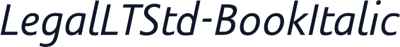 LegalLTStd-BookItalic