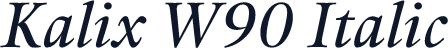 Kalix W90 Italic
