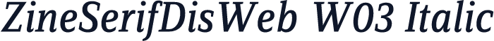 ZineSerifDisWeb W03 Italic