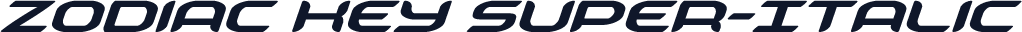 Zodiac Key Super-Italic