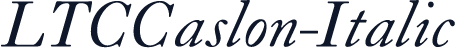 LTCCaslon-Italic