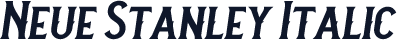 Neue Stanley Italic