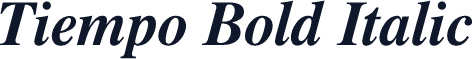 Tiempo Bold Italic
