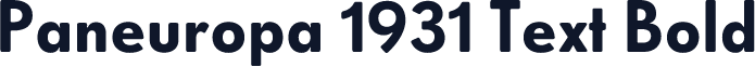 Paneuropa 1931 Text Bold