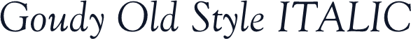 Goudy Old Style ITALIC