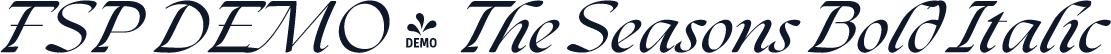 FSP DEMO - The Seasons Bold Italic