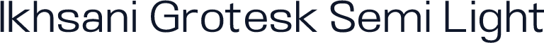 Ikhsani Grotesk Semi Light