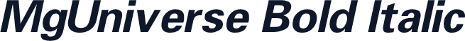 MgUniverse Bold Italic