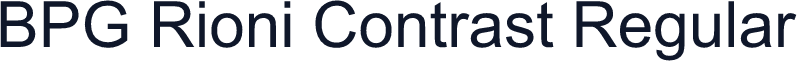 BPG Rioni Contrast Regular