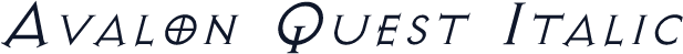Avalon Quest Italic