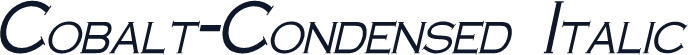 Cobalt-Condensed Italic