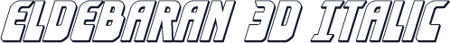 Eldebaran 3D Italic