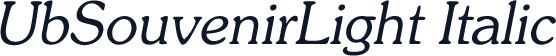 UbSouvenirLight Italic
