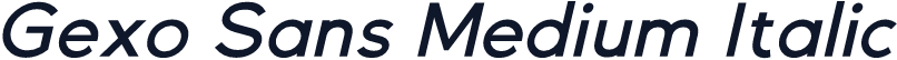 Gexo Sans Medium Italic