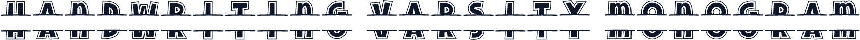 Handwriting Varsity Monogram