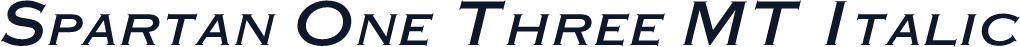 Spartan One Three MT Italic