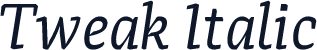 Tweak Italic