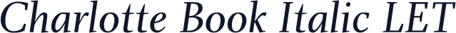 Charlotte Book Italic LET