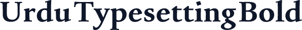 Urdu Typesetting Bold