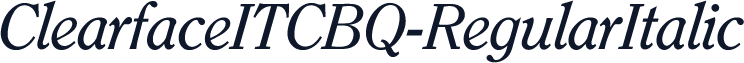 ClearfaceITCBQ-RegularItalic
