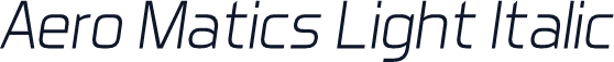 Aero Matics Light Italic