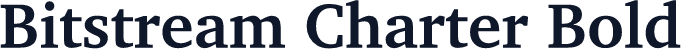 Bitstream Charter Bold