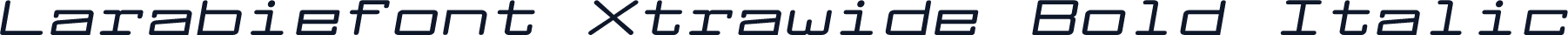 Larabiefont Xtrawide Bold Italic