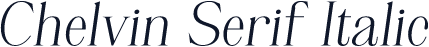 Chelvin Serif Italic