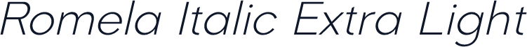 Romela Italic Extra Light