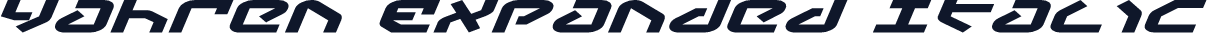 Yahren Expanded Italic