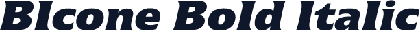 BIcone Bold Italic