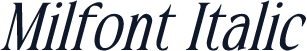 Milfont Italic